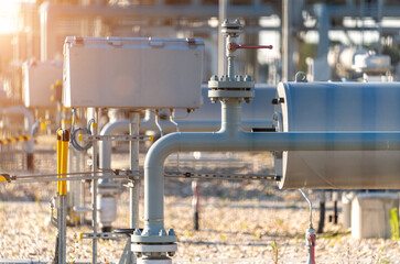 over land LPG LNG gas pipeline system at natural gas station