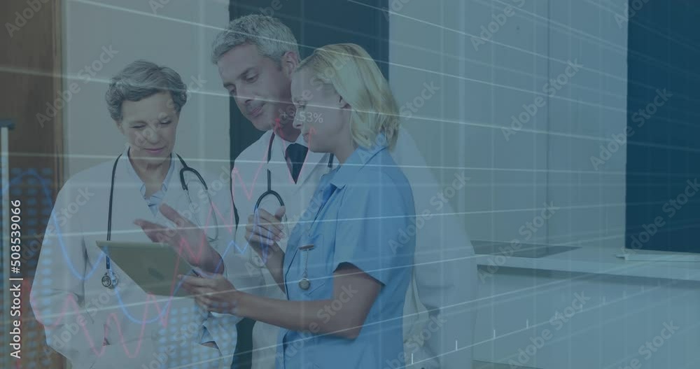 Poster Animation of data processing over diverse group of doctors