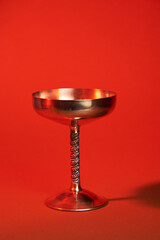 Two magical goblets crossed read for casting spells or ceremony