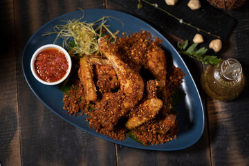 Indonesian Fried Hazelnut Chicken almost the same with Javanese Fried Chicken, this is another version of Indonesian fried chicken. The main ingredients is the Hazelnut