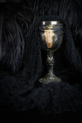 A ritual wiccan goblet used for ceremonies or casting spells