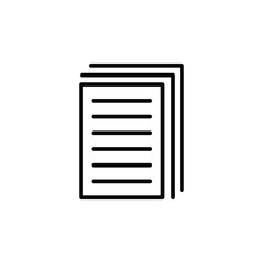Papers Icon in Line Style