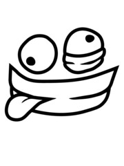 Comic Psychopath Gesicht 