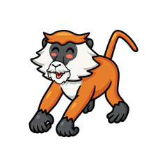 Cute little patas monkey cartoon