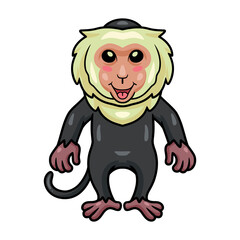 Cute little capuchin monkey cartoon