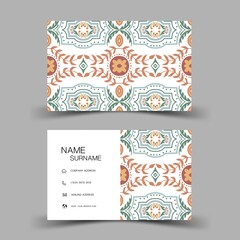 ฺBusiness card design for contact colorful. Editable vector design. illustration EPS10