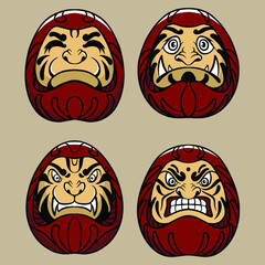set of daruma
