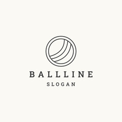 Ball logo icon flat design template 