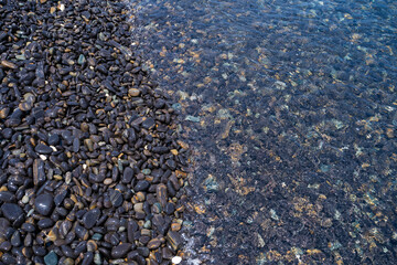 beautiful black rock in Hin Ngam Island