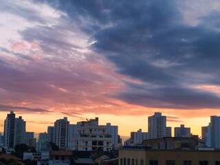 Fototapeta premium sunset over the city