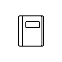 Notebook Icon in Line Style