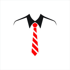 Neck tie flat icon design isolated on white background