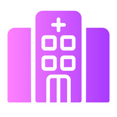 Obraz premium hospital gradient icon