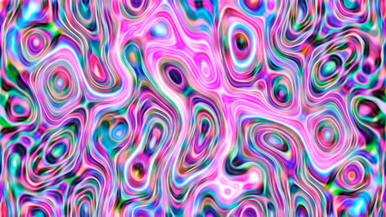 Abstract luminous iridescent liquid background.