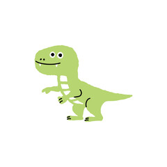 dinosaur, Tyrannosaurus, Hand drawn flat vector illustration