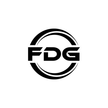 FDG letter logo design with white background in illustrator, vector logo modern alphabet font overlap style. calligraphy designs for logo, Poster, Invitation, etc.
