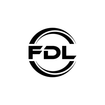 FDL letter logo design with white background in illustrator, vector logo modern alphabet font overlap style. calligraphy designs for logo, Poster, Invitation, etc.