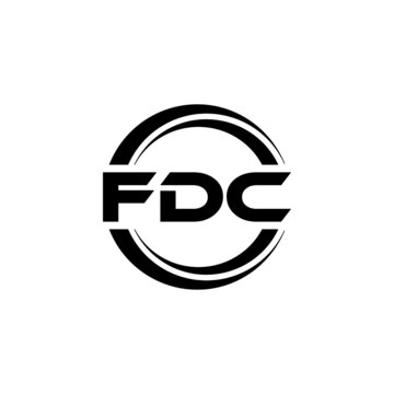 FDC letter logo design with white background in illustrator, vector logo modern alphabet font overlap style. calligraphy designs for logo, Poster, Invitation, etc.
