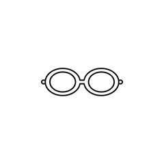 Glasses, Sunglasses, Eyeglasses, Spectacles Thin Line Icon Vector Illustration Logo Template. Suitable For Many Purposes.