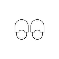 Sandal, Footwear, Slipper, Flip-Flop Thin Line Icon Vector Illustration Logo Template. Suitable For Many Purposes.