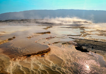 Mammoth Hot Springs in Yellowstone National Park