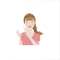 woman expression positive of female