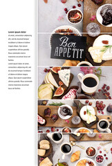 Collage of French desserts assortment.