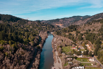 Fototapeta na wymiar Chetco River in Brookings, Oregon, USA.