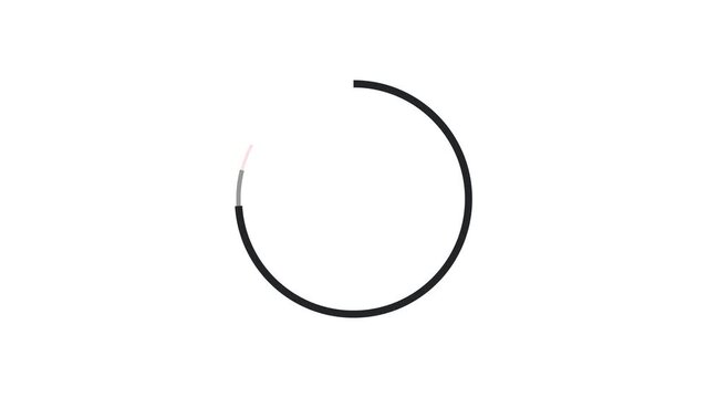 Loading icon animation on White Background with Luma Matte Channel.