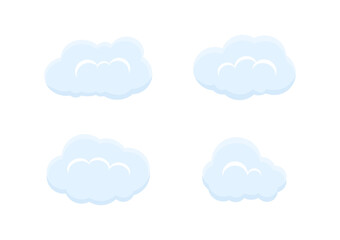 cloud vector isolated on white background ep209