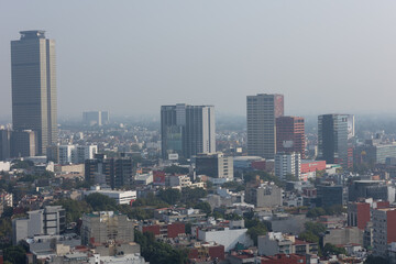 Fototapeta na wymiar view of downtown buildings in Mexico city