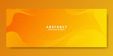Abstract Colorful liquid Banner Template. Modern background design. gradient color. Yellow Dynamic Waves. Fluid shapes composition. Fit for banners