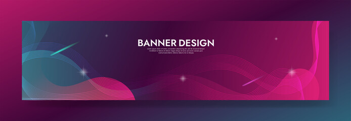 Abstract Colorful liquid Banner Template. Modern background design. gradient color. Violet Dynamic Waves. Fluid shapes composition. Fit for banners
