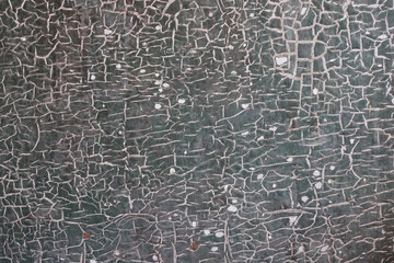 Old cracked paint on a wooden wall. Background.