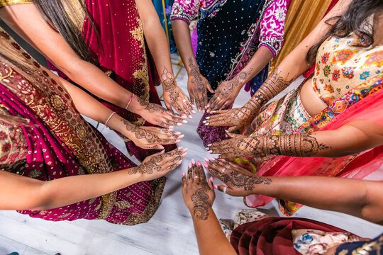 Indian wedding henna mehendi mehndi hands close up