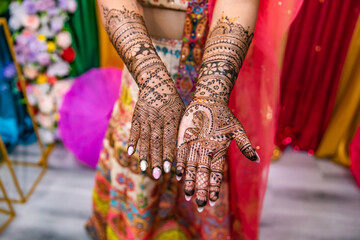 Indian wedding henna mehendi mehndi hands close up