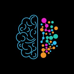 vector brain logo design template