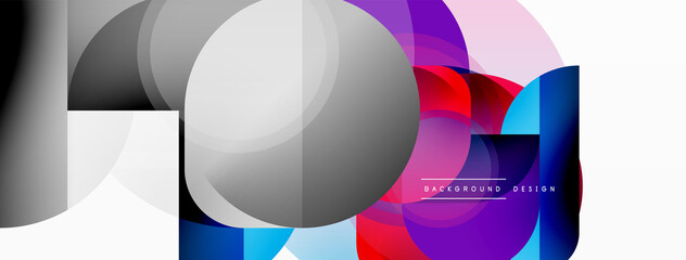 Obraz na płótnie Canvas Creative geometric wallpaper. Minimal circle triangle and square line abstract background. Vector illustration for wallpaper banner background or landing page