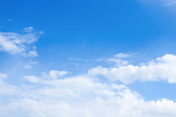 Naklejka na ściany i meble Blue sky with clouds. Sky background. Selective focus