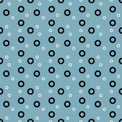 Geometric seamless pattern collection in blue colors