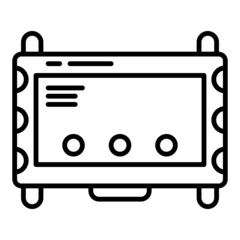 car monitor icon on transparent background