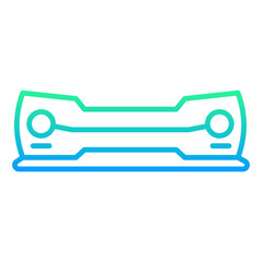 car bumper icon on transparent background