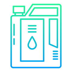 oil and jerry can icon on transparent background