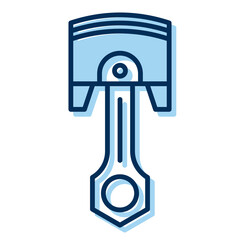 car piston icon on transparent background