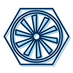 Obraz premium car fan icon on transparent background