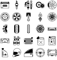 icon collection with city theme