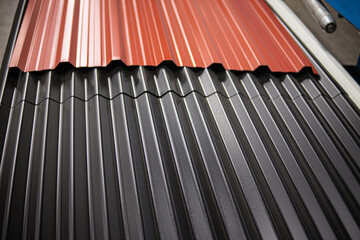 Metal Corrugated roofing profiles in metal roofing factory