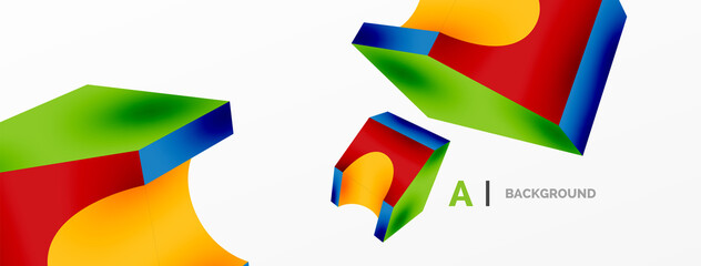 Abstract background - 3d abstract shape. Wallpaper for concept of AI technology, blockchain, communication, 5G, science, business