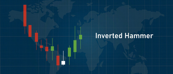 Inverted hammer candle stick stock price trading technical analysis