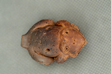 Ceramics, ceramic product made by hands, frog, turtle, owl, horse, whistle.
